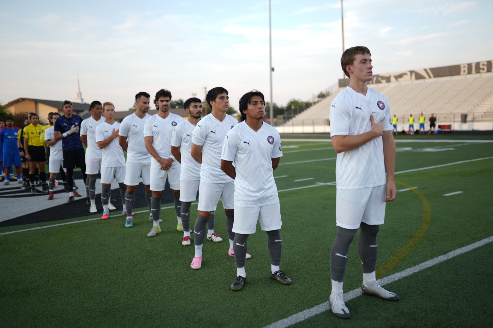 Foro SC lined up for the anthem